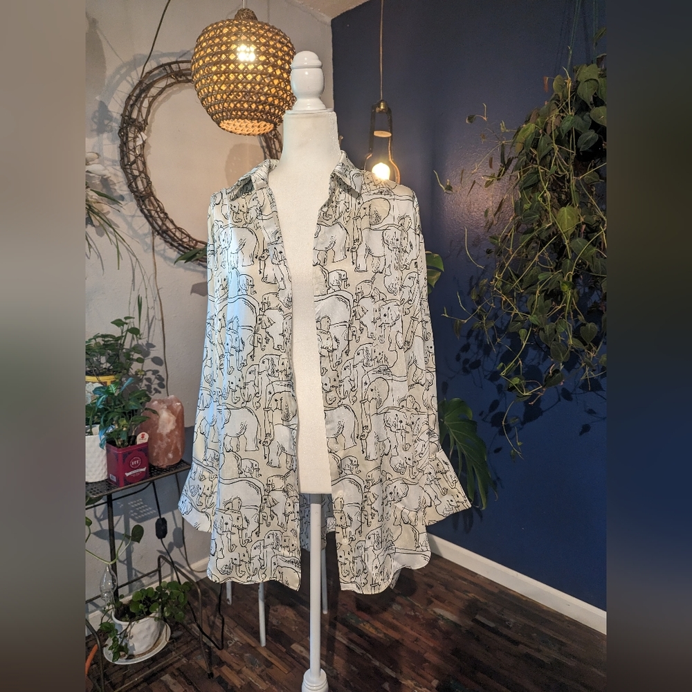 Zara Elephant Blouse | M